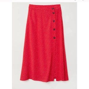 ISO!!!! red midi skirt from H&M size 2 or 4